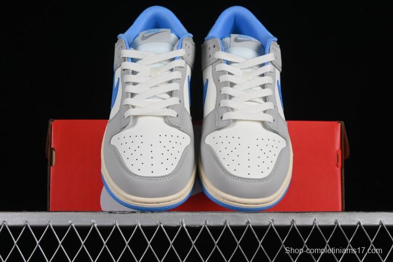 Nike Dunk Low SB "Athletic Department" Grey Blue Leather Skateboarding Shoes - FN7488-133
