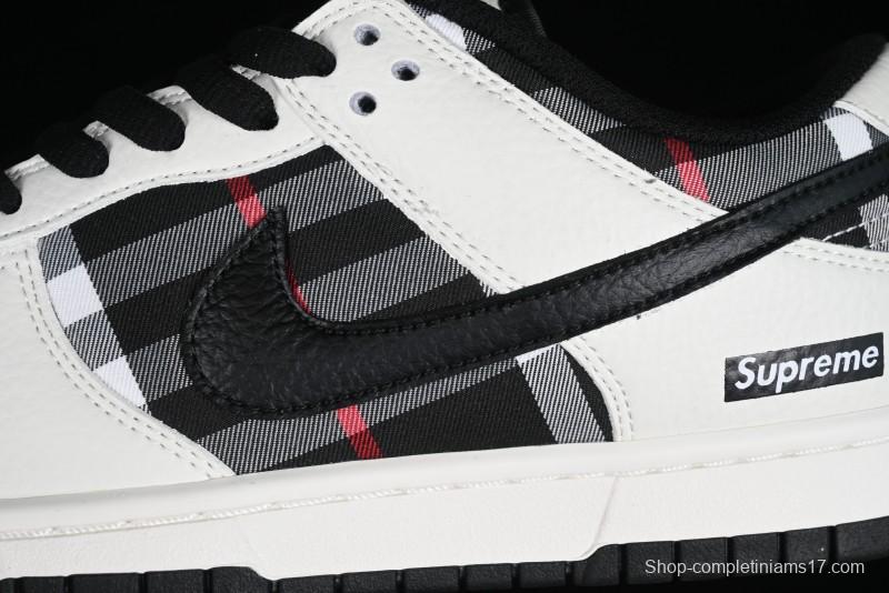 Nike SB Dunk Low Supreme Plaid Colorway Low-Top Casual Skateboarding Shoes - SP1098-071