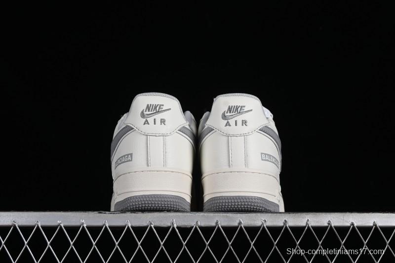Balenciaga x Nike Air Force 1 '07 Low Triple Swoosh Beige Grey Casual Shoes - FR0538-091