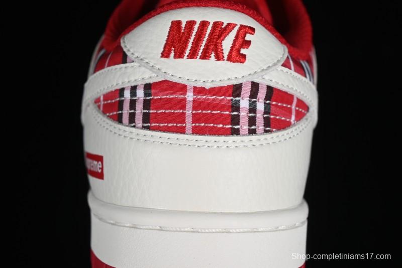 Nike SB Dunk Low Supreme - Plaid Colorway Low-Top Casual Skateboarding Shoes - SU1853-512