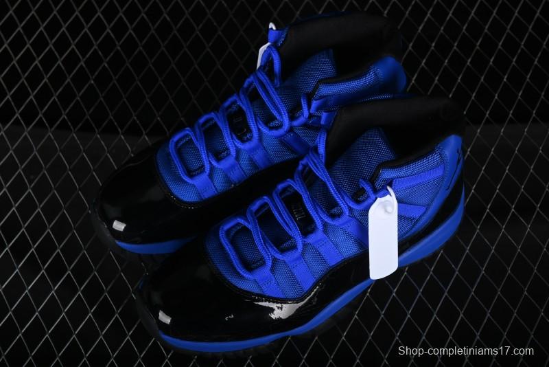 Nike Air Jordan 11 Retro High Top Basketball Shoes in Black and Blue - CT8012-400