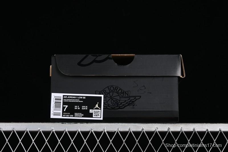 Nike Air Jordan 1 Low Retro Casual Sneakers in Grey Tan - HF1567-200