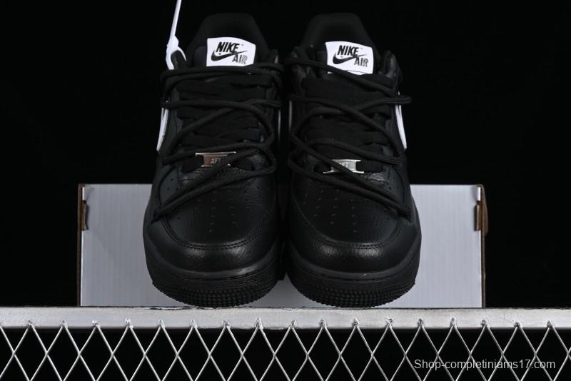 Nike Air Force 1 '07 Low Classic Lace-Up Casual Sneakers in Black & White - ZH0316-018