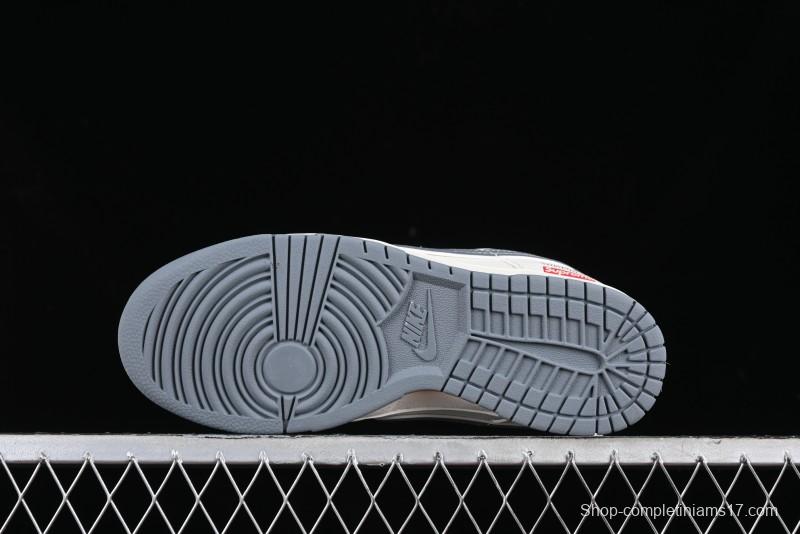 Nike SB Dunk Low Supreme Stone Island Collaboration - Beige Grey Starry Sky Anniversary High-End Custom Low-Top Casual Skate Shoes - BB9866-002