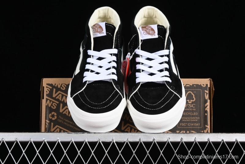 Vans SK8-Hi VR3 Eco-Friendly Black & White Mid-Top Classic Casual Canvas Shoes - VN0A4UWIVNE