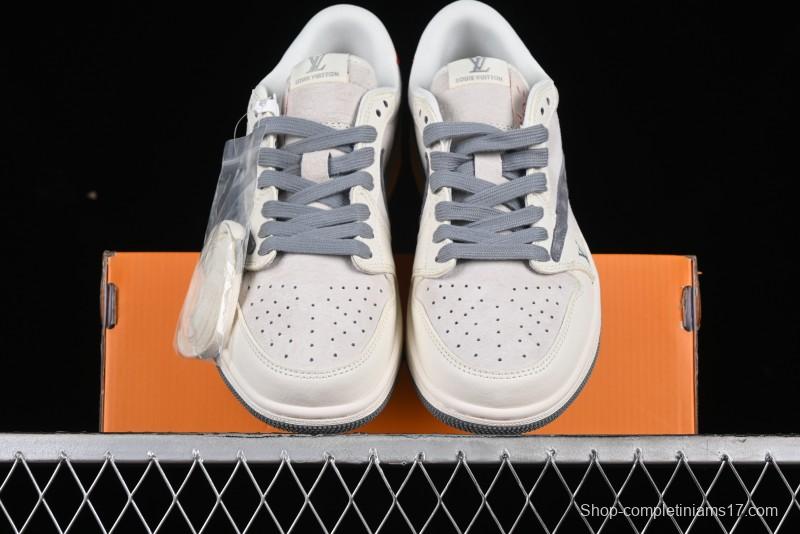 Nike Travis Scott x Fragment Design x Air Jordan 1 Low OG SP AJ1 LV Collaboration Casual Sneakers - XY2688-103