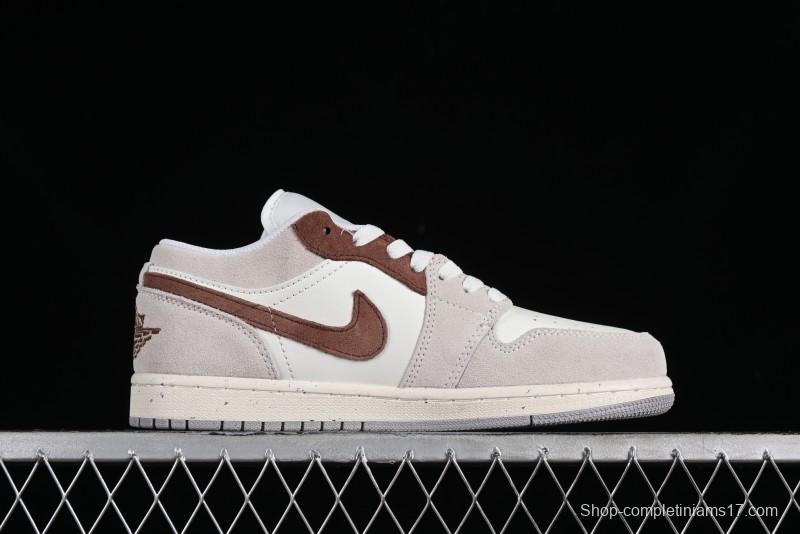Nike Air Jordan 1 Low Retro Casual Sneakers in Grey Tan - HF1567-200