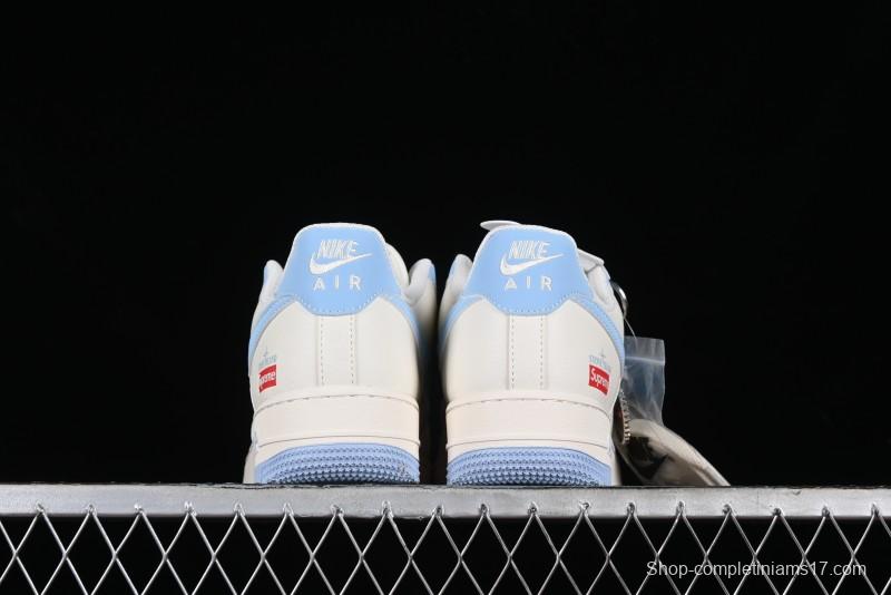 Nike Air Force 1 '07 Low Supreme Stone Island Collaboration - Sky Blue Casual Sneakers - BB9599-205
