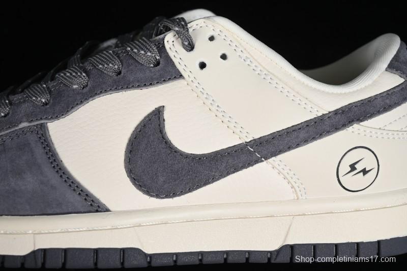 Nike SB Dunk Low Lightning Collaboration - Off White Navy Blue Small Blue Swoosh Anniversary High-End Custom Low-Top Casual Sneakers - XD1688-032