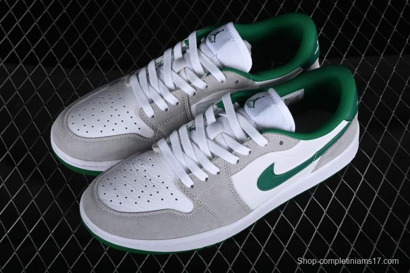 Nike Air Jordan 1 Low Golf Shoes Retro Grey White Green - DD9315-112