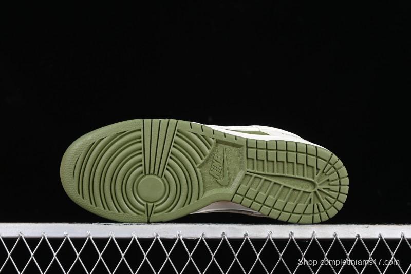 Nike SB Dunk Low LV Collaboration - Beige Olive Green Anniversary Custom Low-Top Casual Skate Shoes - BB8766-211