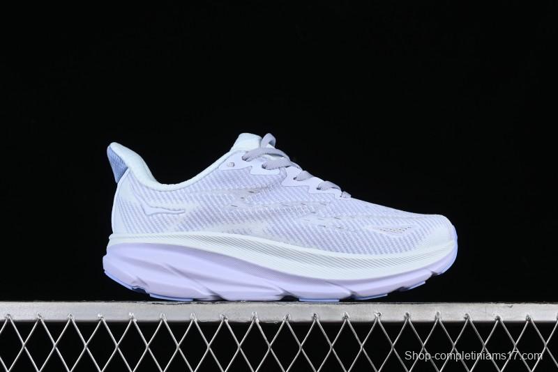 HOKA ONE ONE Clifton 9 Lightweight Knit Mesh Running Shoes with Enhanced Cushioning - 1127896 EHR