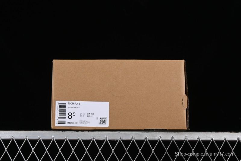 Nike Zoom Fly 6 Running Shoes with Flyknit and React Foam for Superior Elasticity and Lightweight Comfort - FN8455-101