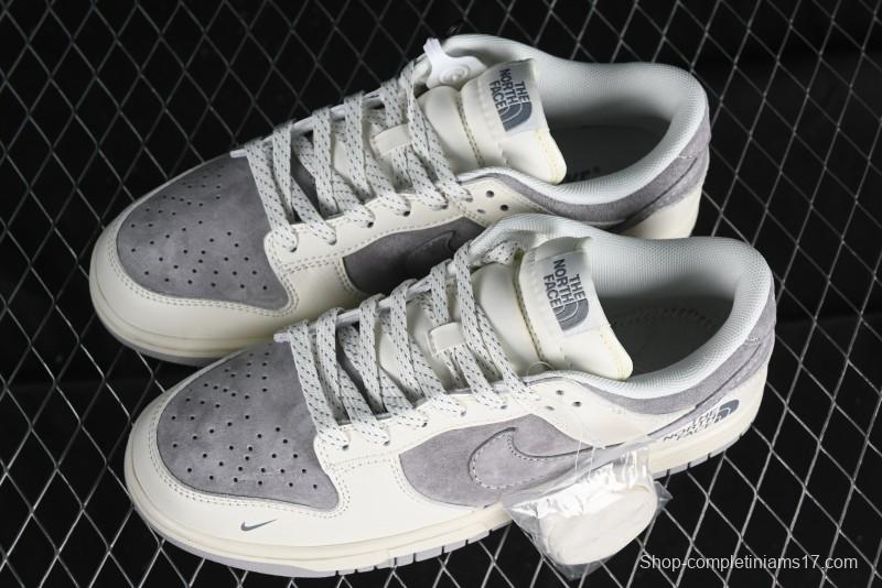 Nike SB Dunk Low The North Face Collaboration - Beige Suede Anniversary High-End Custom Low-Top Casual Skate Shoes - XD6188-020