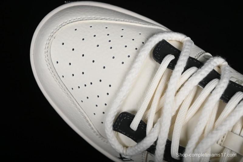 Nike SB Dunk Low LV Collaboration Strap Monogram Beige Black Hook Anniversary High-End Custom Low-Top Casual Skate Shoes - SJ2068-260