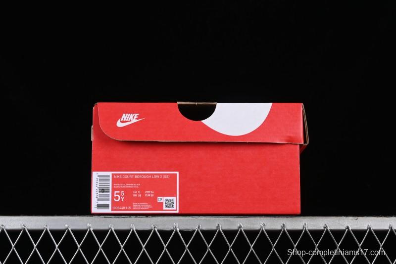 Nike Court Borough Low 2 Retro Casual Sneakers in Dark Pink and Black - BQ5448-115