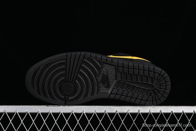 Nike Air Jordan 1 Low AJ1 Black Gold Hook Casual Sneakers - 553558-071