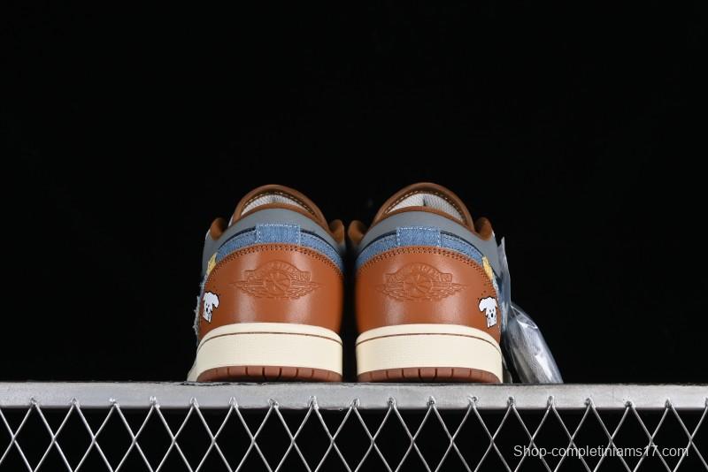 Nike Air Jordan 1 Low AJ1 Customized Low-Top Casual Sneakers - FZ5042-041