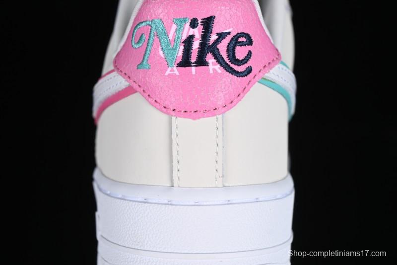 Nike Air Force 1 '07 Low Grey White Pink Casual Sneakers - HM3694-011