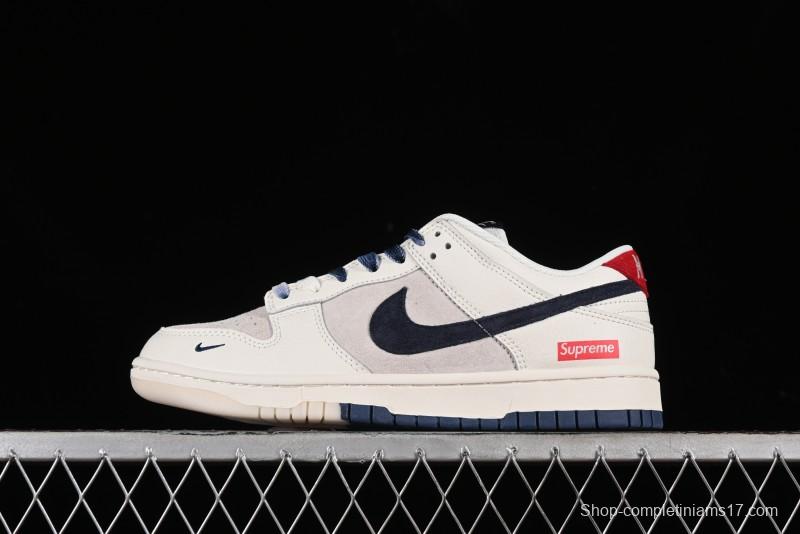 Nike SB Dunk Low Supreme Collaboration Anniversary Custom Low-Top Casual Skate Shoes - FC1688-142