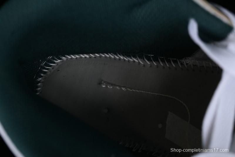 Nike Air Jordan 1 Mid Basketball Shoes with Oxidized Green Leather and Perforated Toe - FQ7720-103