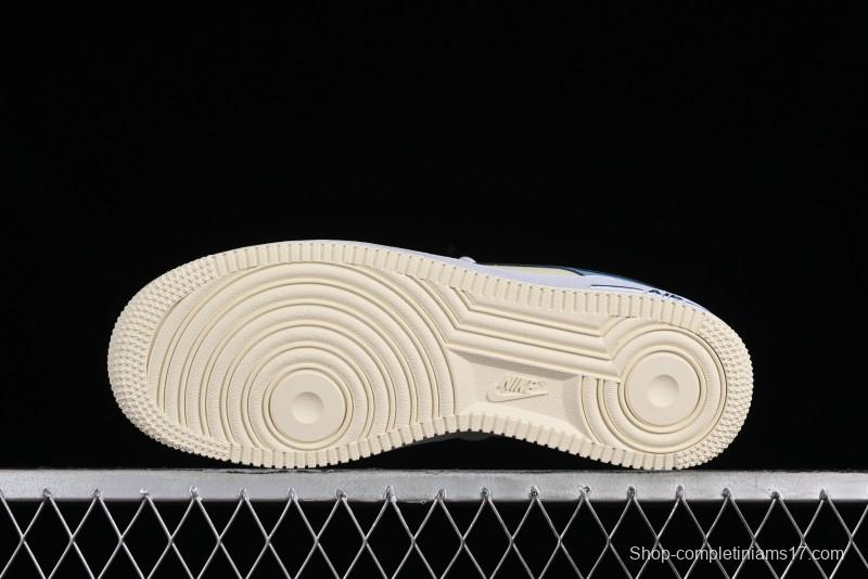 Nike Air Force 1 '07 Low White Blue Color Blocking Casual Sneakers - HF4837-407