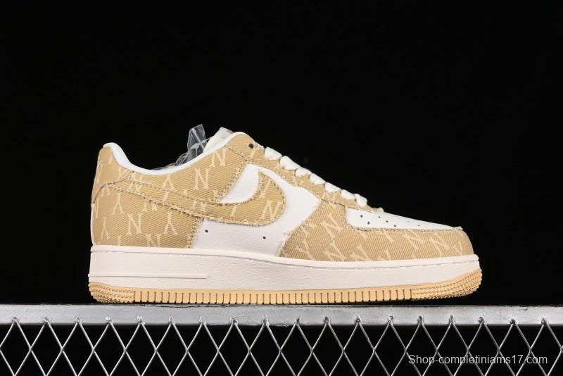 Nike Air Force 1 '07 Low LV Collaboration - Khaki Double Swoosh Low-Top Casual Sneakers - HD1968-027