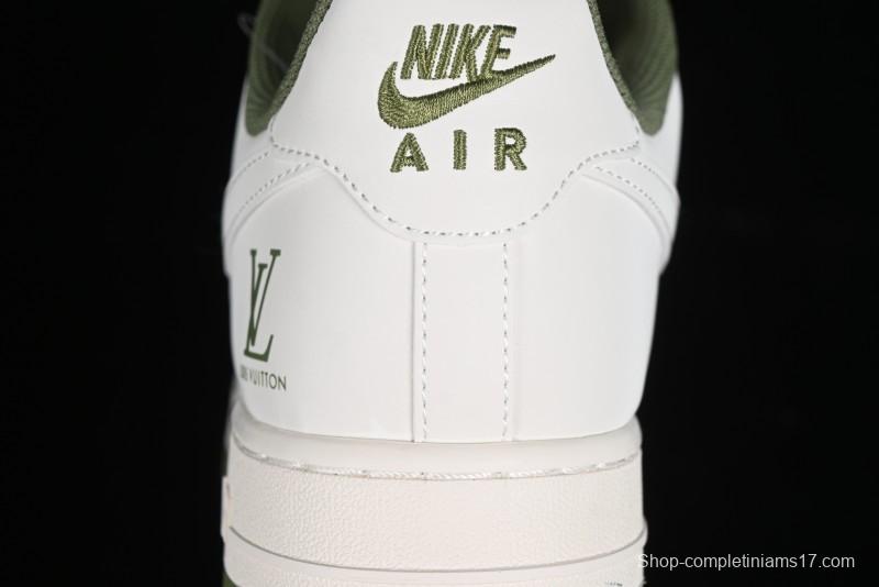 Nike Air Force 1 '07 Low LV Collaboration - Beige Green Double Swoosh Casual Sneakers - XZ6188-003