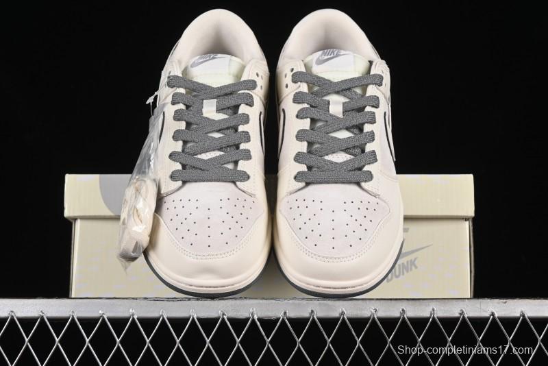 Nike SB Dunk Low The North Face Collaboration - Cement Grey Pig Anniversary High-End Custom Low-Top Casual Skate Shoes - XX2025-326