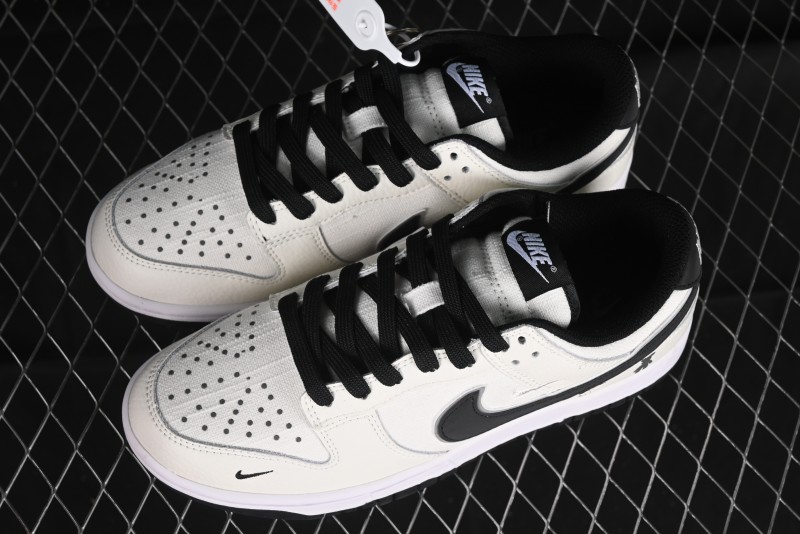 Nike SB Dunk Low Violent Bear Collaboration - Woven Black Swoosh Anniversary Custom Low-Top Casual Skate Shoes - KK1888-005