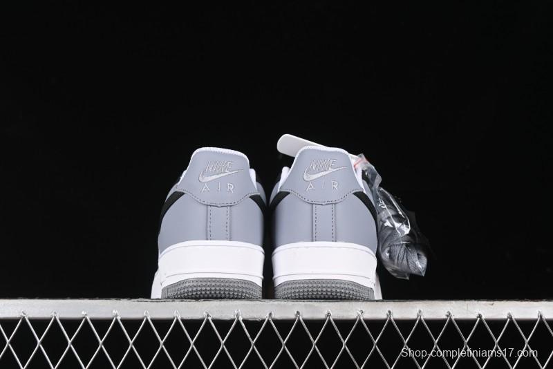 Nike Air Force 1 '07 Low Casual Sneakers in Black, White, and Gray - FB7162-081