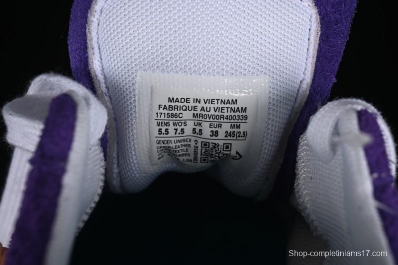 Converse One Star Retro Low-Top Skate Shoes in Purple Suede - 171586C