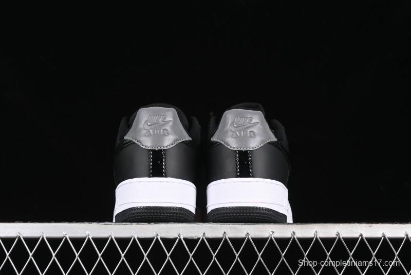 Nike Air Force 1 '07 Low Patent Leather All Black Casual Sneakers - AH6827-001