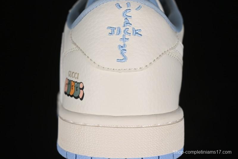 Nike Travis Scott x Fragment Design x Air Jordan 1 Low OG SP AJ1 Low Top Casual Sneakers - DM6688-608