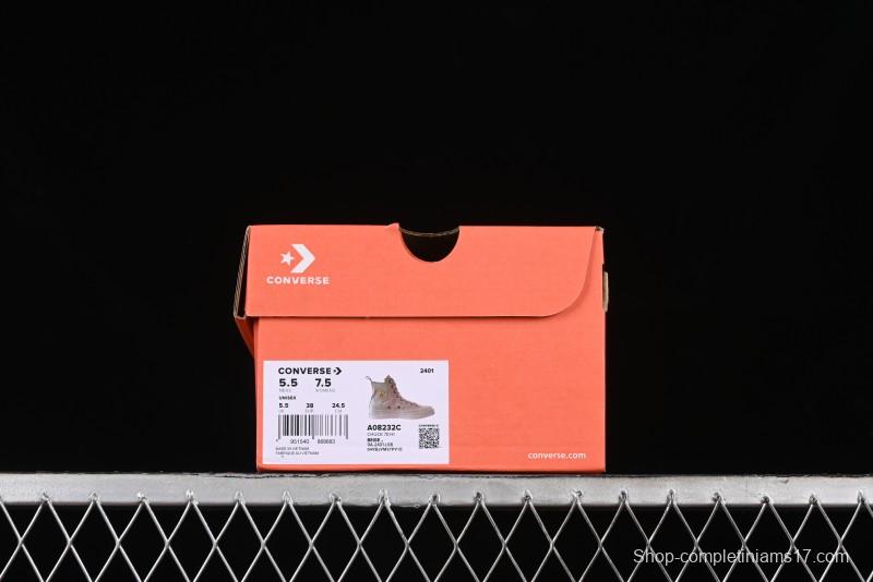 Converse Chuck 70s High Top Casual Sneakers with Cream Cloud and Gold Accents - A08232C