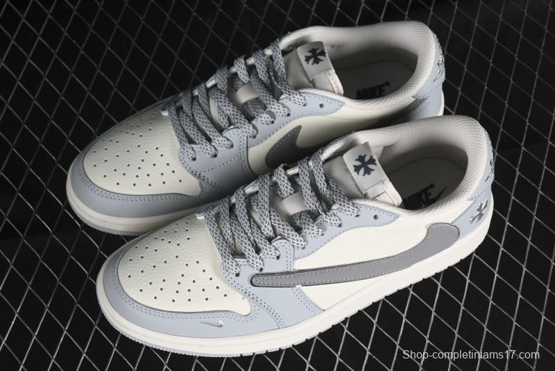 Nike Travis Scott x Fragment Design x Air Jordan 1 Low OG SP AJ1 Retro Sneakers - DM7866-016