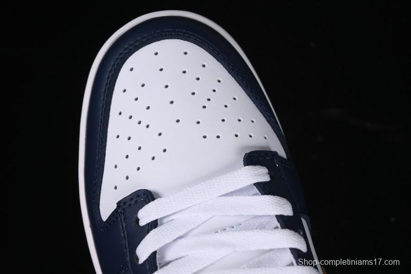 Nike Dunk Low SB Skateboarding Shoes in Black/White/Gold Colorway - FB9109-111