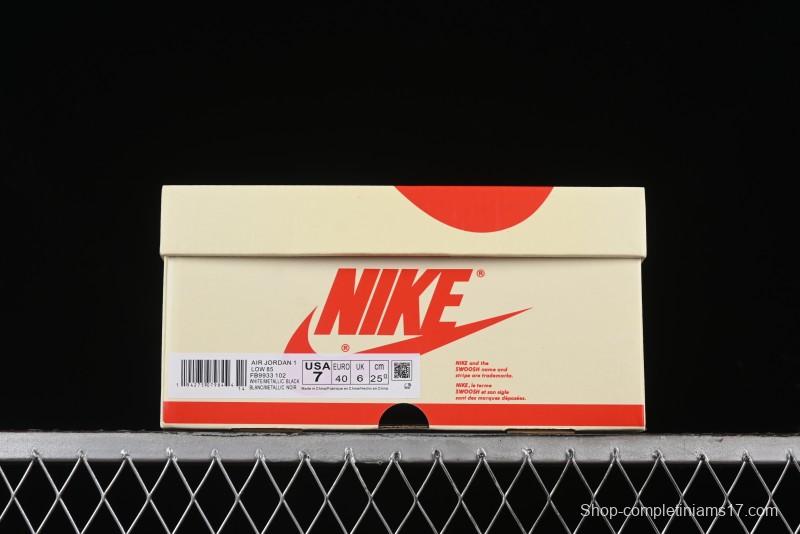 Nike Air Jordan 1 Low '85 Metallic Black White Blue - FB9933-102