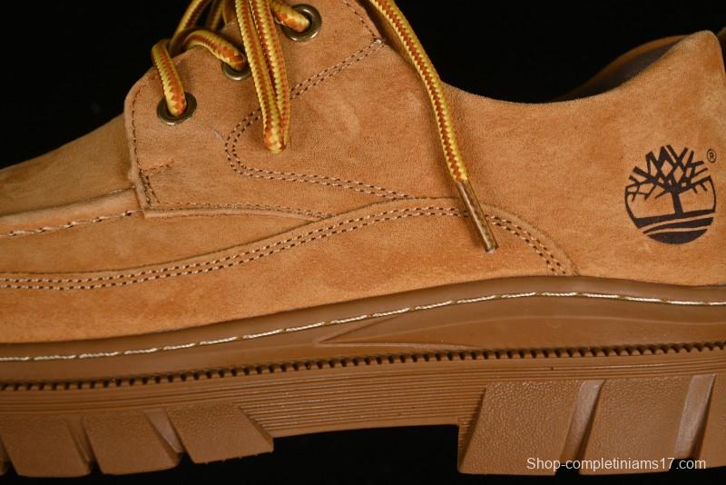 Timberland Low-Top Casual Shoes for Men - 24SS Autumn Collection with Oil-Resistant Italian Leather & Anti-Slip Rubber Outsole - TB73535YELLOW