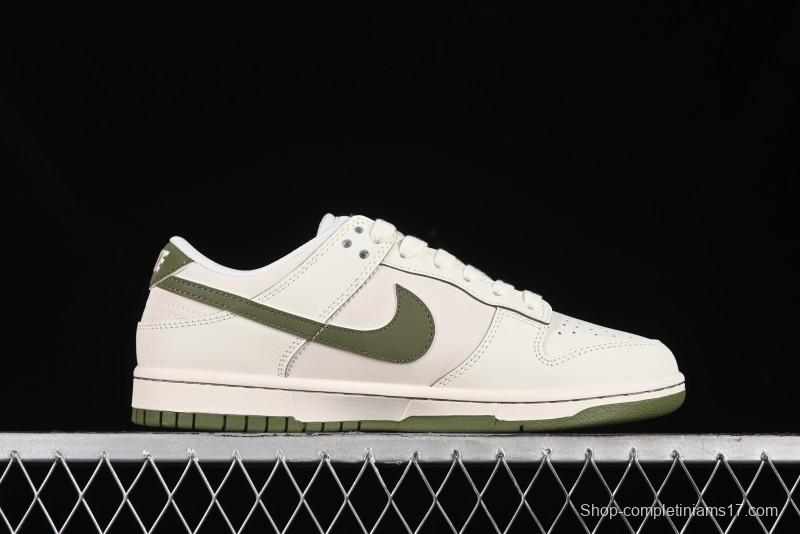 Nike SB Dunk Low Supreme Collaboration - Off White Dark Green Check Anniversary High-End Custom Low-Top Casual Skate Shoes - DQ1098-393