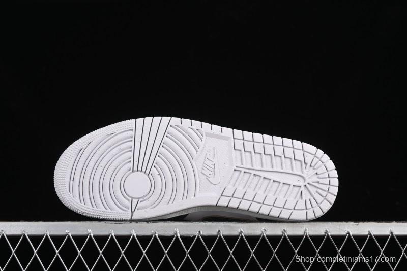 Nike Air Jordan 1 Low Retro Casual Sneakers in White Green - FQ7687-300