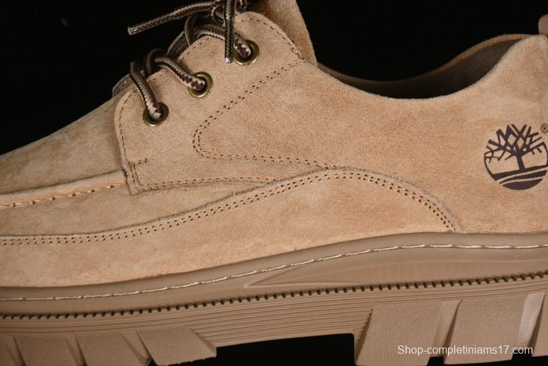 Timberland Low-Top Casual Shoes for Men - Italian Oil-Grained Leather with Anti-Slip Rubber Sole - TB73535SAND