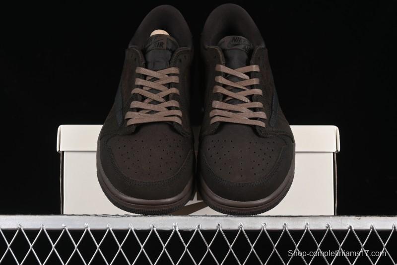 Nike Travis Scott x Air Jordan 1 Low OG AJ1 Reverse Swoosh Sneakers - DM7866-202