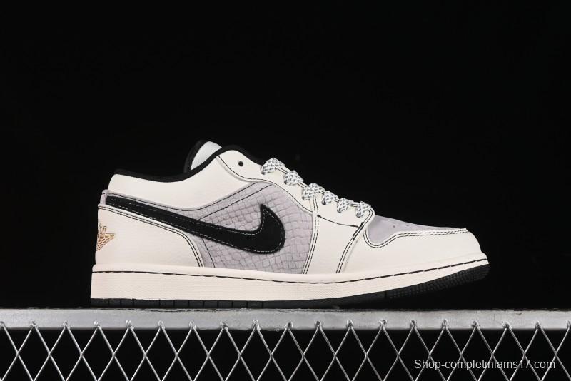 Nike Air Jordan 1 Low Retro Basketball Shoes Custom Black Myth Wukong Design - SJ9950-042