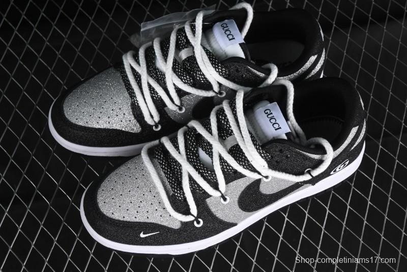 Nike SB Dunk Low Gucci Collaboration - Black Star Hook Anniversary High-End Custom Low-Top Casual Skate Shoes - SJ2068-268