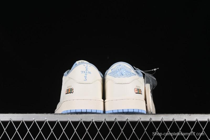 Nike Travis Scott x Fragment Design x Air Jordan 1 Low OG SP AJ1 Low Top Casual Sneakers - DM6688-608