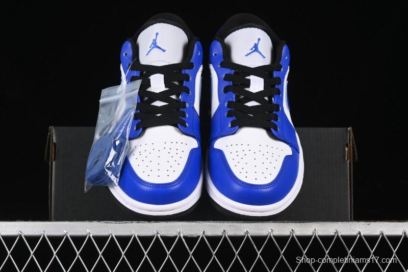 Nike Air Jordan 1 Low Retro Basketball Shoes White Blue - 553558-124