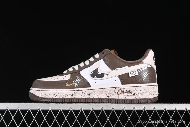 Nike Air Force 1 '07 Low Casual Sneakers with Assassination of Little Bear Anime Theme - DB3301-770