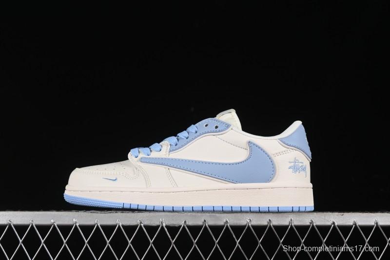 Nike Travis Scott x Fragment Design x Air Jordan 1 Low OG SP AJ1 Retro Sneakers - DM6688-609