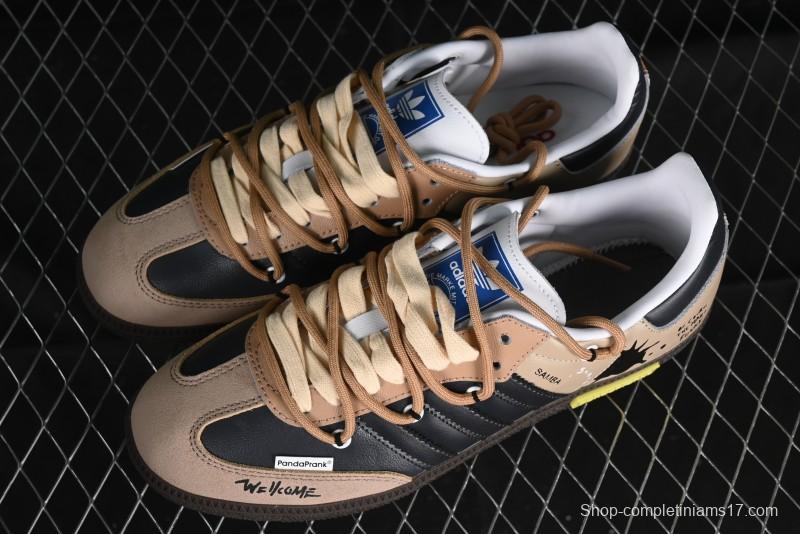 Adidas Originals Samba OG Low-Top Casual Sneakers with Panda Prank Retro Design - IG1025